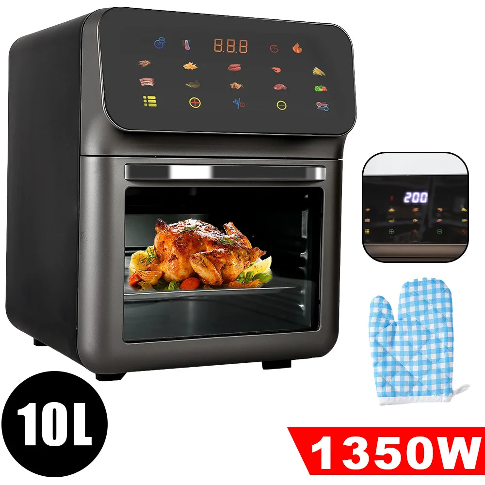 Air fryer, 4/5/6/7/10/12L, fără ulei, automată, pentru uz casnic, cu cuptor cu convecție la 360°, fără ulei
