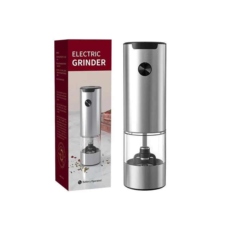 Râșniță electrică automată pentru piper și sare, cu lumină LED, reglabilă cu grosime, ustensile de bucătărie