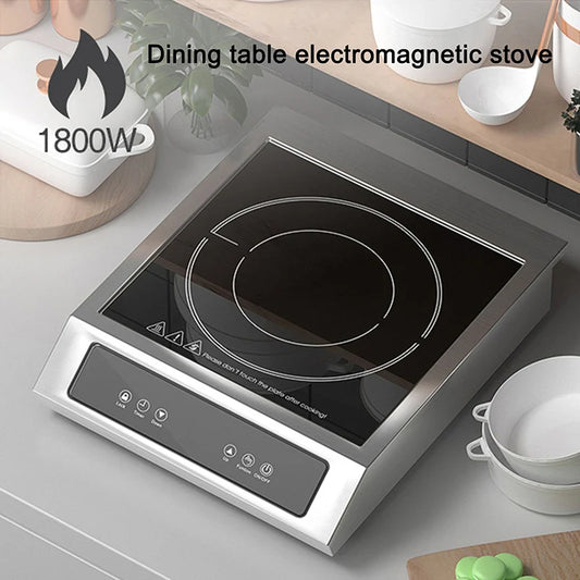 3500W Commercial Electromagnetic Induction Cooker Hotpot Heating Cooktop Soup Stir-Fry Cooking Stove 110V/1800W Restaurant Table